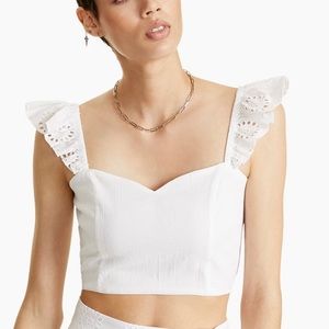 Bar III sweetheart crop top.